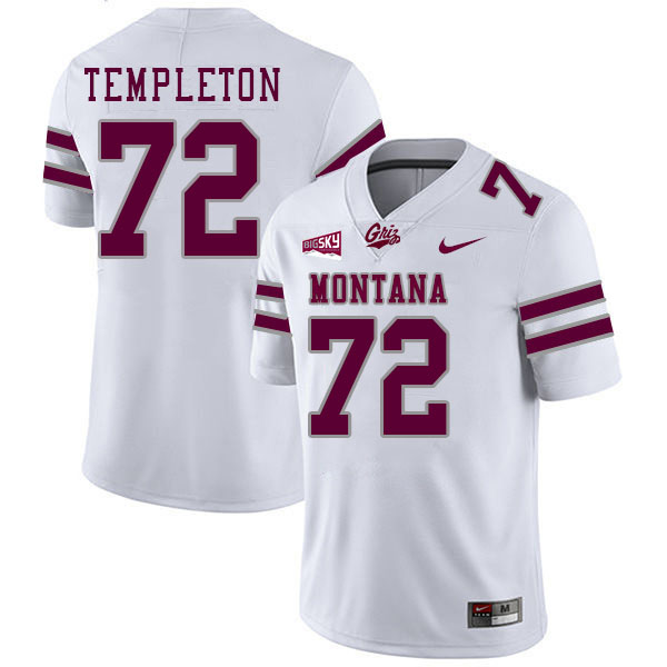 Montana Grizzlies #72 Tate Templeton College Football Jerseys Stitched Sale-White